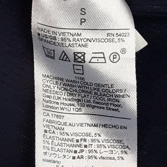 Gap Size Small Dress, Pullover, Navy Blue, Short Sleeve, Mini Dress Machine Wash - Picture 4 of 7